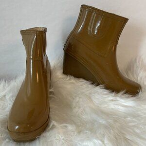Hunter Boots, Camel, Wedge Heel, Size 7